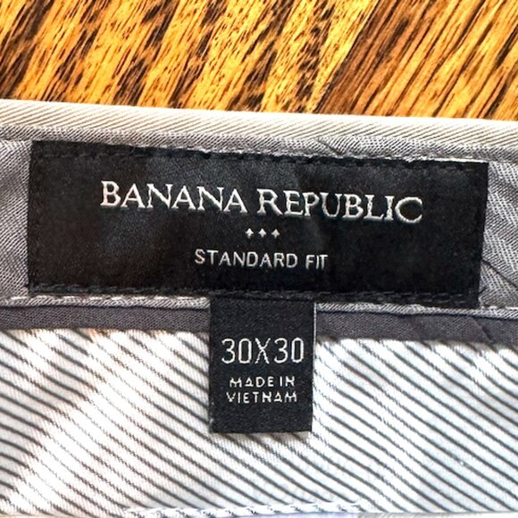 Banana Republic Chino Pants Mens 30x30 Cotton Blend Standard Fit Pockets - Picture 3 of 3